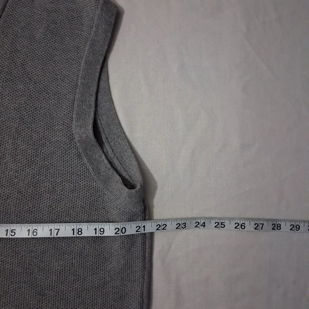 Chaps Men's Large Vest NEW WITH TAGS Gray 100% Cotton Button Up